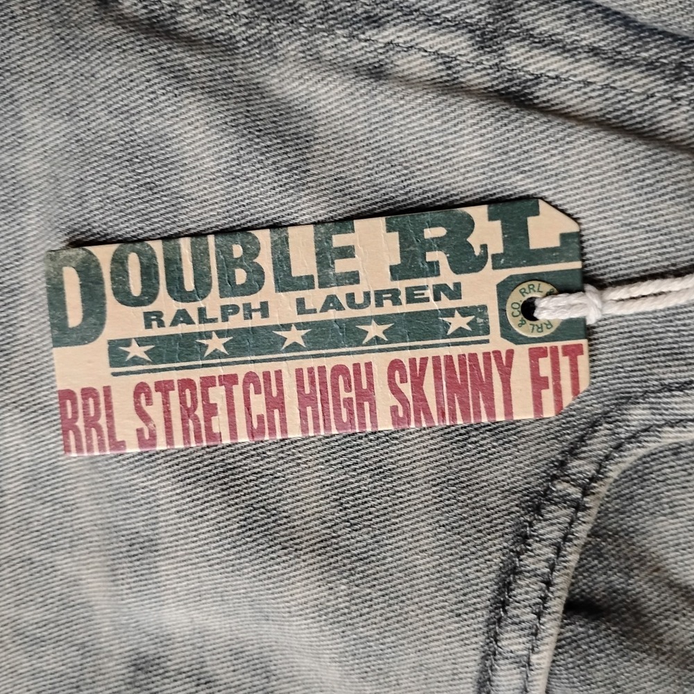 RRL‎ Ralph Lauren Jeans 28 Womens Skinny Stretch Fit Slim Grey Classic New - Picture 11 of 16